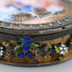 Enamel and silver pillbox - Image 7