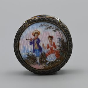 Enamel and silver pillbox - Image 3