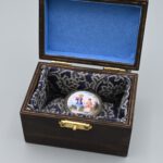 Pill box, silver, austrian, in case