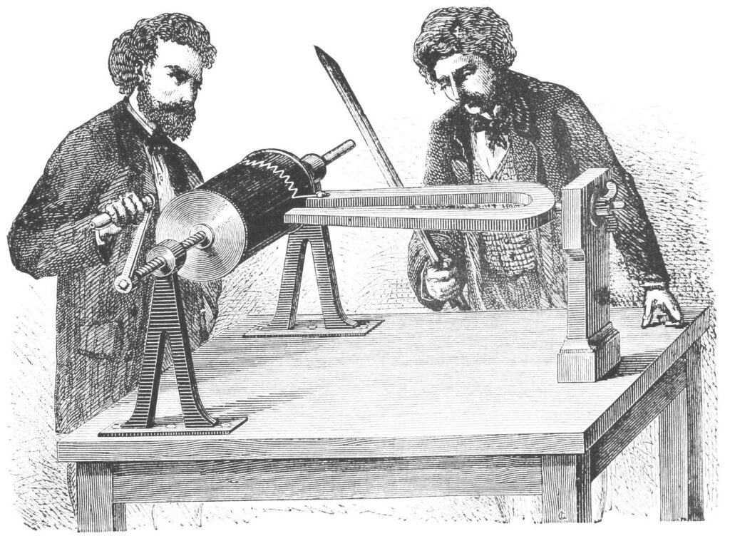 Graphical observation of a vibrating tuning fork 1878