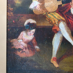 Oil painting – Mezzetino serenading with a little girl - Image 3