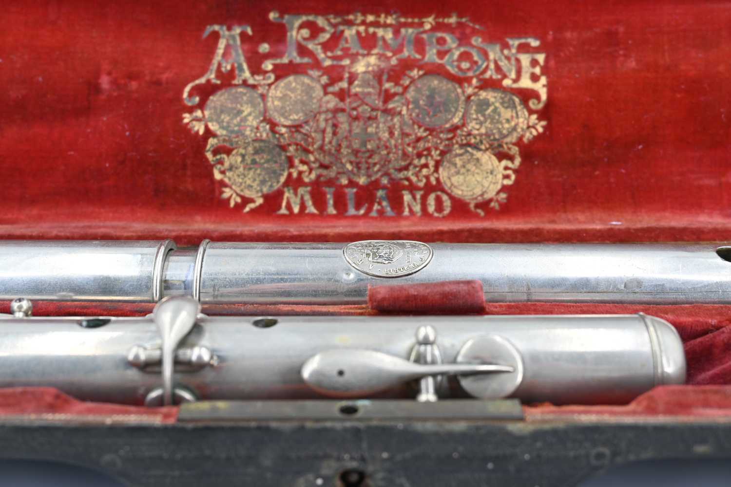 1288-Double-wall-flute with case-rampone-agostino-vm-collectables-library