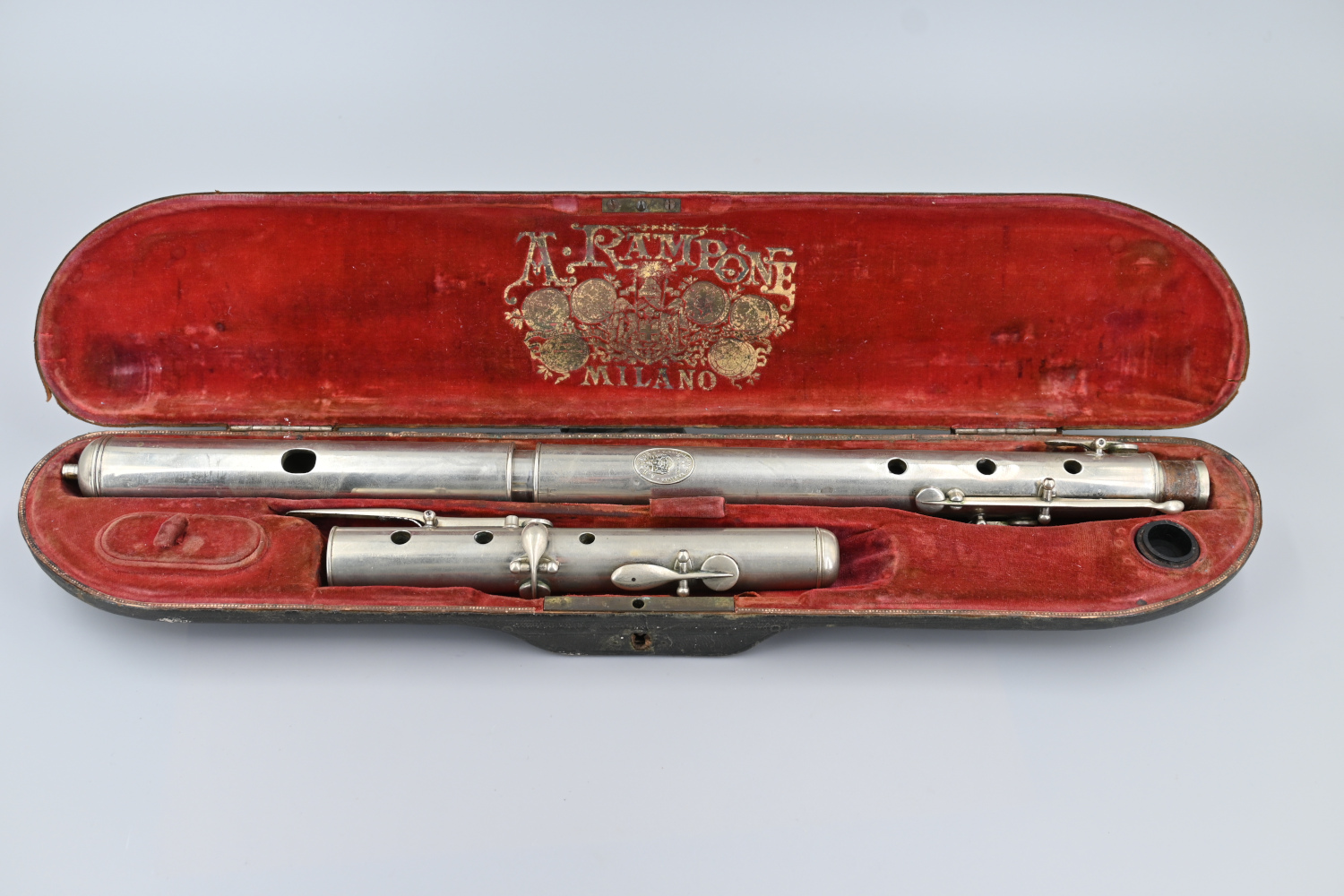 1288-Double-wall-flute with case-rampone-agostino-vm-collectables1