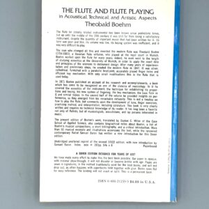Used book – The Flute and Flute-Playing in Acoustical, Technical, and Artistic Aspects – BOEHM, Theobald - Image 3