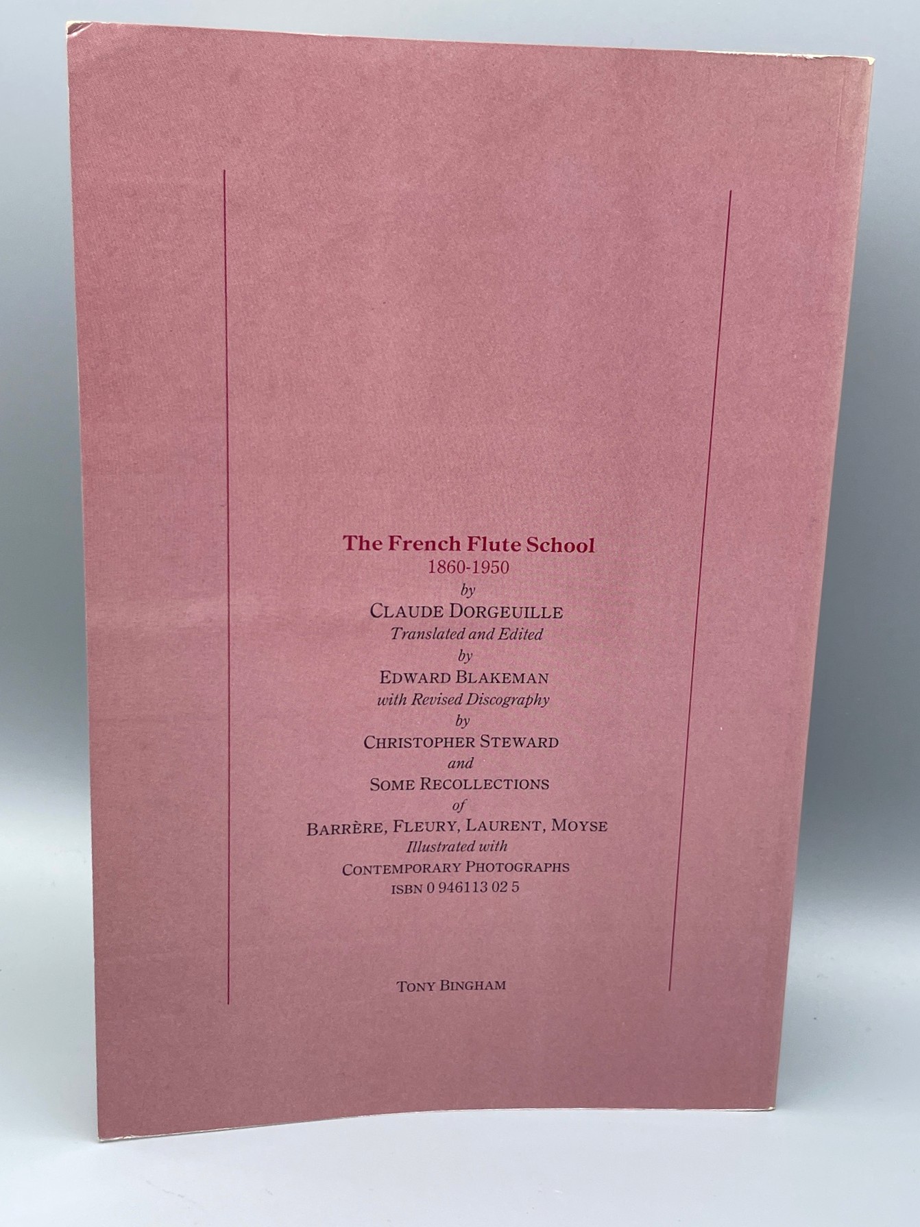 Used book – The French Flute School, 1860-1950 – DORGEUILLE, Claude_7