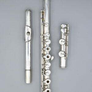 Solid silver Louis Lot Barat era flute - Image 3