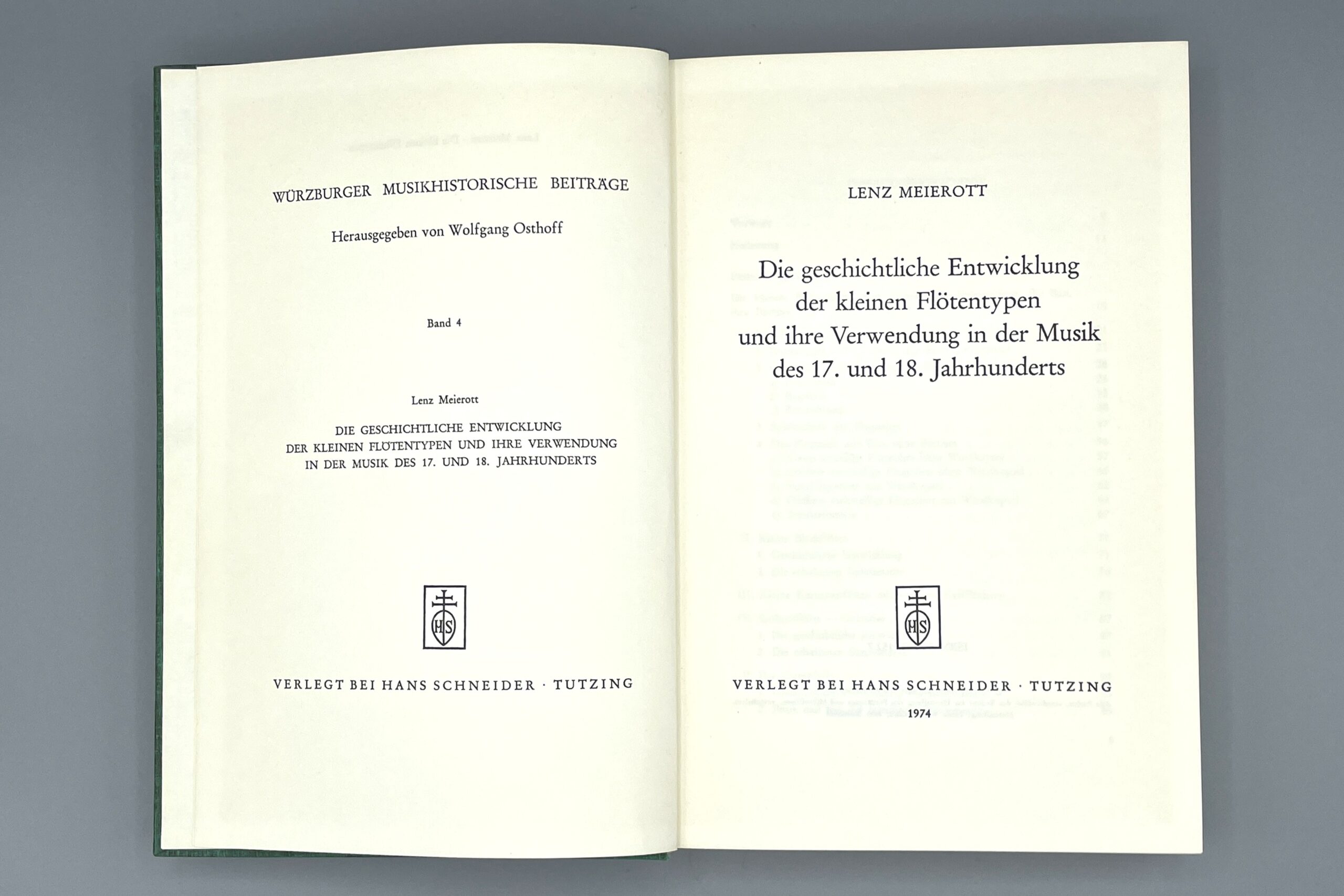 1350 Used book – Die kleinen Flötentypen – MEIEROTT, Lenz-2.