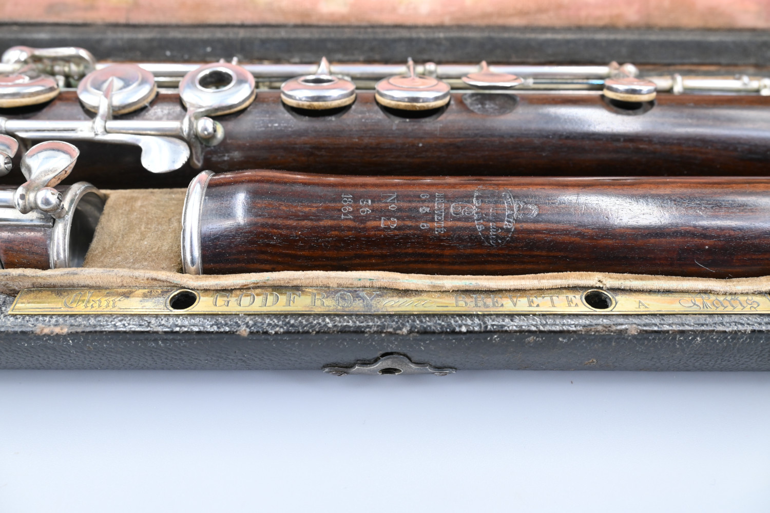 1353 Cylindrical wooden-flute-#656-Clair-Godfroy-Aine-vm-collectables-for-Library