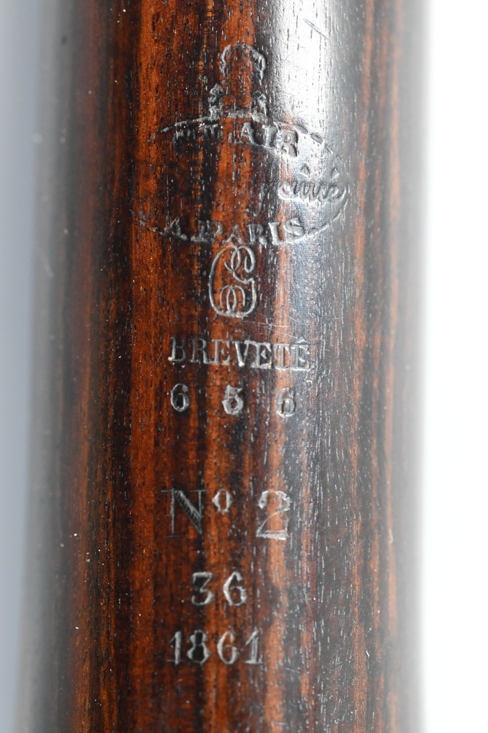 1353 Cylindrical wooden-flute-#656-Clair-Godfroy-Aine-vm-collectables11
