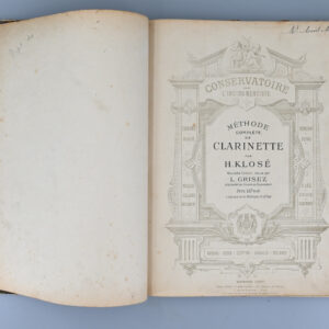 Used book – KLOSÉ’s Complete Clarinet Method (Grisez Revision, Alphonse Leduc, Plate A.L. 8984)