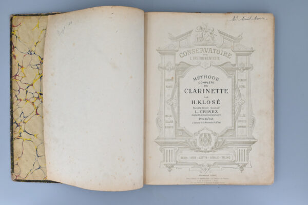 570 KLOSÉ Complete Clarinet Method Grisez Revision, Alphonse Leduc, Plate A.L. 89841